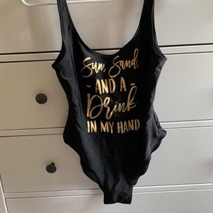 Sun, Sand, and Drink in my Hand onepiece